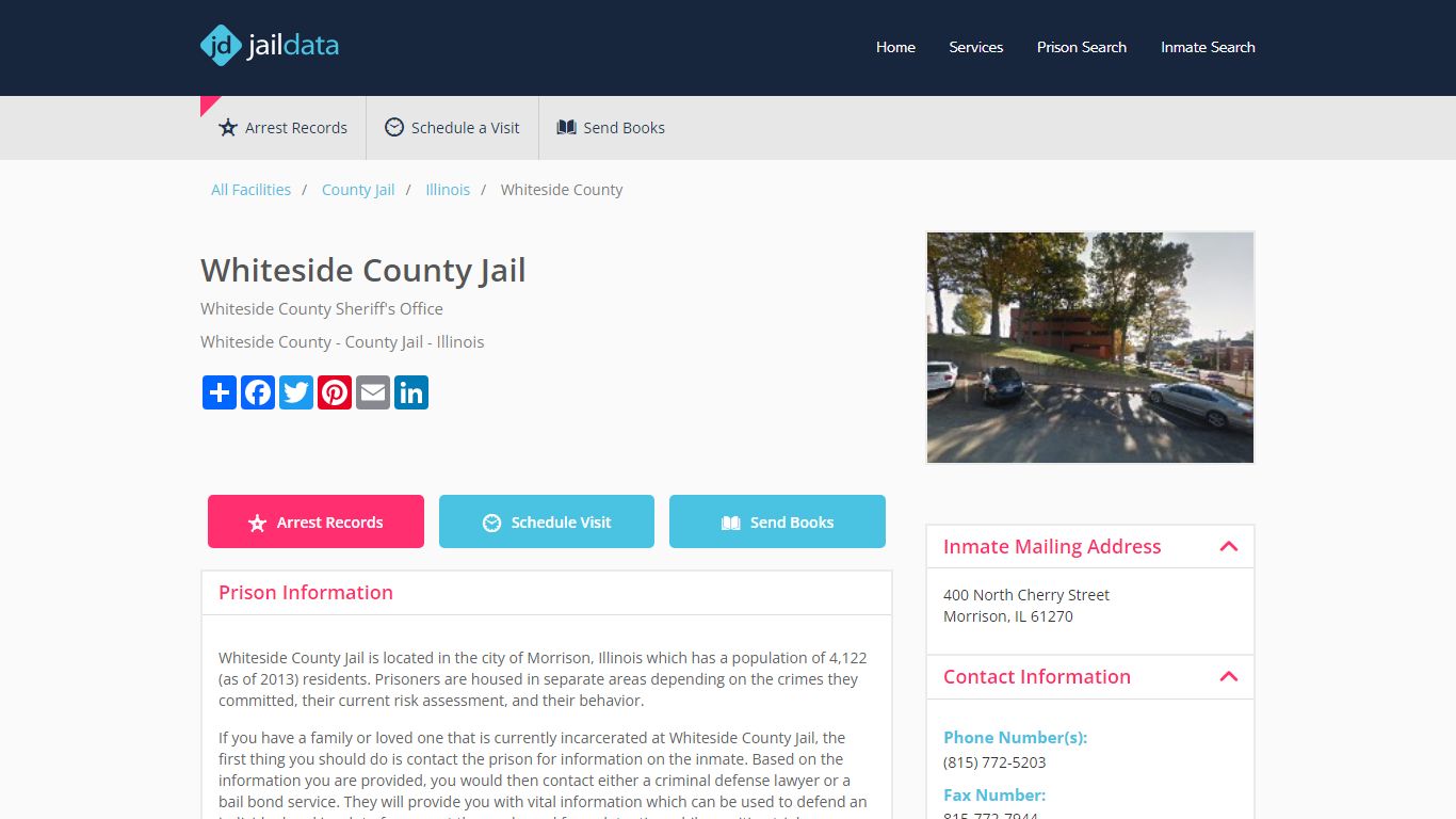 Whiteside County Jail Inmate Search and Prisoner Info - Morrison, IL